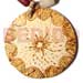 Hand Painted Shell Coco Wooden Pendants 50mm Round Coco Pendant W/ Scallop Burning Design