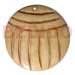 Shell Pendants 40mm Round Grooved Natural White Bone