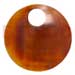 Shell Pendants 55mm Round Golden Amber Horn W/ 15mm Hole