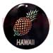 Shell Pendants Round 40mm Blacktab W/ Handpainted Design - Pineapple / Embossed