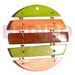 Wooden Pendants Segmented Kabibe Shell Circle 55mmm Diameter/ 5 Color Combination