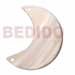 Wooden Pendants 55mmx35mm Kabibe Shell Quarter Moon