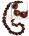 Seeds Beads Brown Lumbang Seeds ( Kukui Nuts ) /16pcs. In 16in. Strand )