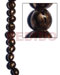 Seeds Beads Kukui Seed / Marble Black & Gold / 16 Pcs. Per Strand