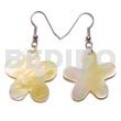 Shell Earrings Dangling 30mm Mop Flower Earrings