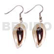 Shell Earrings 40mm Leaf Hammershell W/ Skin