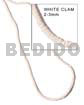 White Shell Beads White Shell Necklace 2-3mm White Clam Heishe
