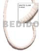 White Shell Beads White Shell Necklace 3-4mm White Clam Heishe
