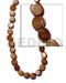 Wood Beads Wooden Components Jewelry Bayong Slice Melon 13mmx18mmx8mm