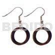 Wooden Earrings Dangling 25mmx5mm Ring Camagong Tiger Wood
