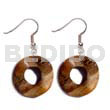 Wooden Earrings Dangling 35mm Robles Wood Ring